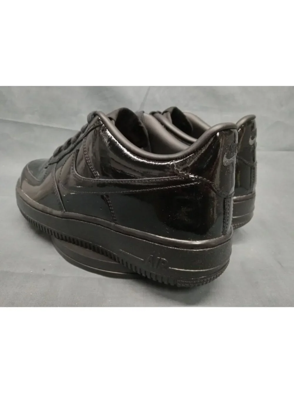 Nike Air Force 1 BG (GS) Triple Black Patent Leather Boys Size 4 NEW NO BOX!